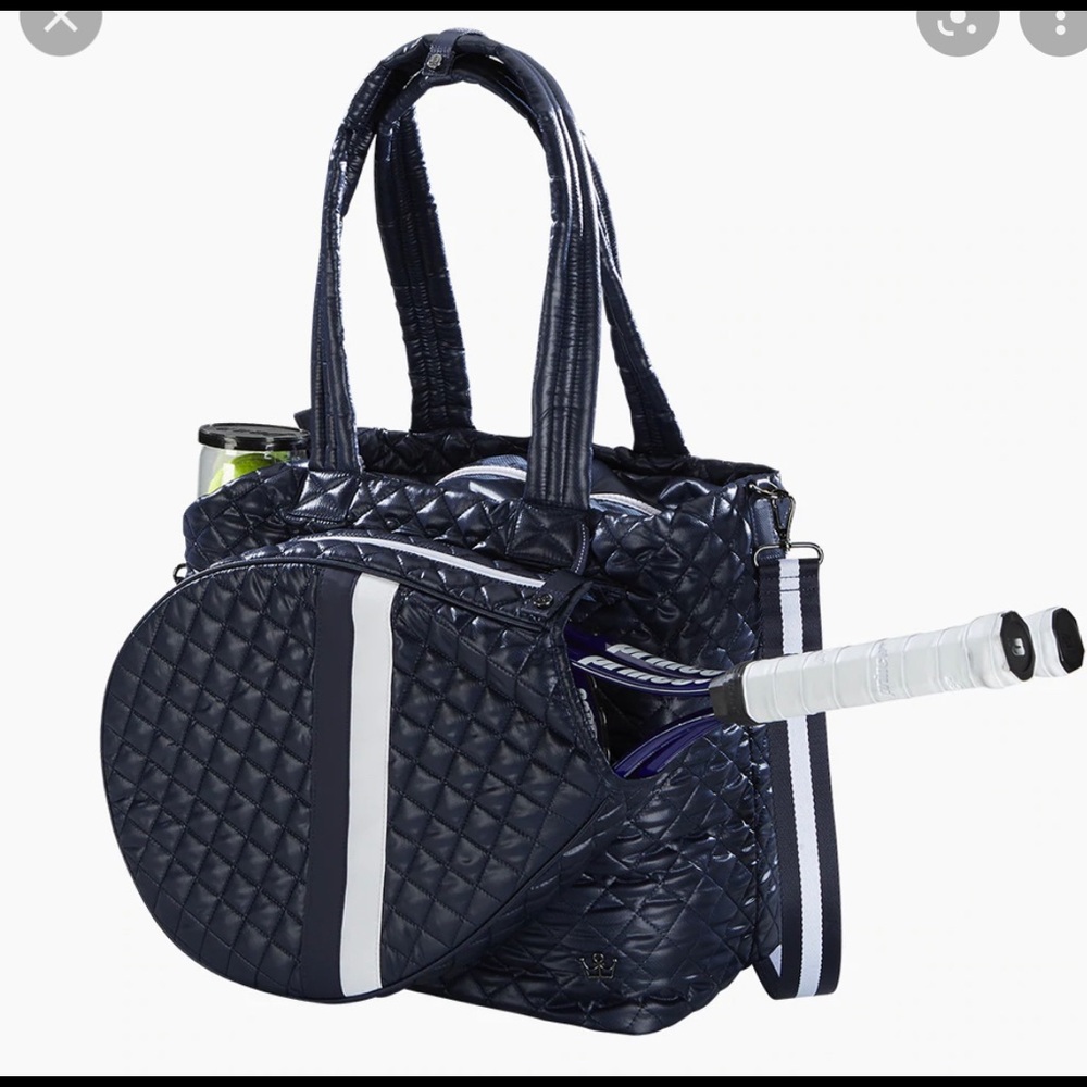 Oliver Thomas Kitchen Sink Tote Navy White tennis bag / tote